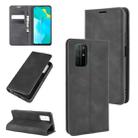 For Huawei Honor 30S Retro-skin Business Magnetic Suction Leather Case with Holder & Card Slots & Wallet(Black) - 1