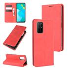 For Huawei Honor 30S Retro-skin Business Magnetic Suction Leather Case with Holder & Card Slots & Wallet(Red) - 1