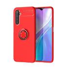 For OPPO Realme 6 Metal Ring Holder 360 Degree Rotating TPU Case(Red+Red) - 1