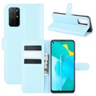 For Huawei Honor 30S Litchi Texture Horizontal Flip Protective Case with Holder & Card Slots & Wallet(Blue) - 1