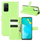 For Huawei Honor 30S Litchi Texture Horizontal Flip Protective Case with Holder & Card Slots & Wallet(Green) - 1