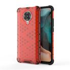 For Xiaomi Redmi K30 Pro Shockproof Honeycomb PC + TPU Case(Red) - 1