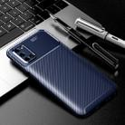 For OPPO A52 Carbon Fiber Texture Shockproof TPU Case(Blue) - 1