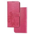 For Galaxy A71 5G Lucky Clover Pressed Flowers Pattern Leather Case with Holder & Card Slots & Wallet & Hand Strap(Rose) - 1