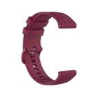 20mm Silicone Watch Band For Huami Amazfit GTS / Samsung Galaxy Watch Active 2 / Gear Sport(Wine red) - 3