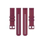 20mm Silicone Watch Band For Huami Amazfit GTS / Samsung Galaxy Watch Active 2 / Gear Sport(Wine red) - 5