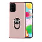 For Galaxy A41 360 Rotary Multifunctional Stent PC+TPU Case with Magnetic Invisible Holder(Rose Gold) - 1