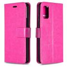 For Galaxy A41 Crazy Horse Texture Horizontal Flip Leather Case with Holder & Card Slots & Wallet & Photo Frame(Rose) - 1
