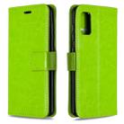 For Galaxy A41 Crazy Horse Texture Horizontal Flip Leather Case with Holder & Card Slots & Wallet & Photo Frame(Greed) - 1
