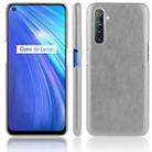 For Oppo Realme 6 Shockproof Litchi Texture PC + PU Case(Gray) - 1