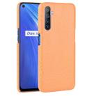 For Oppo Realme 6 Shockproof Crocodile Texture PC + PU Case(Orange) - 1