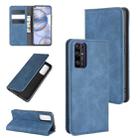 For Huawei Honor 30 Retro-skin Business Magnetic Suction Leather Case with Holder & Card Slots & Wallet(Dark Blue) - 1