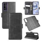 For Huawei Honor 30 Dual-side Magnetic Buckle Horizontal Flip Leather Case with Holder & Card Slots & Wallet(Black) - 1