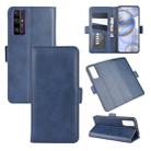 For Huawei Honor 30 Dual-side Magnetic Buckle Horizontal Flip Leather Case with Holder & Card Slots & Wallet(Dark Blue) - 1