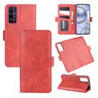 For Huawei Honor 30 Dual-side Magnetic Buckle Horizontal Flip Leather Case with Holder & Card Slots & Wallet(Red) - 1