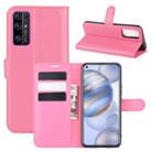 For Huawei Honor 30 Litchi Texture Horizontal Flip Protective Case with Holder & Card Slots & Wallet(Rose red) - 1