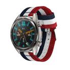22mm For Huawei Watch GT2e GT2 46mm Nylon single ring strap(Red White Blue) - 1