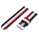 22mm For Huawei Watch GT2e GT2 46mm Nylon single ring strap(Red White Blue) - 4