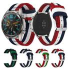 22mm For Huawei Watch GT2e GT2 46mm Nylon single ring strap(Red White Blue) - 5