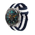 22mm For Huawei Watch GT2e GT2 46mm Nylon single ring strap(Navy White) - 1