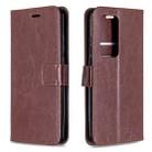 For Huawei P40 Pro Crazy Horse Texture Horizontal Flip Leather Case with Holder & Card Slots & Wallet & Photo Frame(Brown) - 1