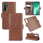 For Huawei Nova 7 SE Dual-side Magnetic Buckle Horizontal Flip Leather Case with Holder & Card Slots & Wallet(Brown) - 1