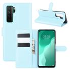 For Huawei Nova 7 SE Litchi Texture Horizontal Flip Protective Case with Holder & Card Slots & Wallet(Blue) - 1