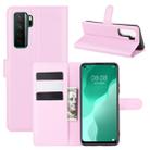 For Huawei Nova 7 SE Litchi Texture Horizontal Flip Protective Case with Holder & Card Slots & Wallet(Pink) - 1