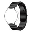 22mm For Huawei Watch GT2e GT2 46mm A Flat Buckle Stainless Steel Watch Band (Black) - 1