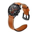 22mm For Huawei Watch GT2e GT2 46mm Leather Watch Band(Brown) - 1