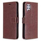 For Huawei P40 Lite Crazy Horse Texture Horizontal Flip Leather Case with Holder & Card Slots & Wallet & Photo Frame(Brown) - 1