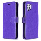 For Huawei P40 Lite Crazy Horse Texture Horizontal Flip Leather Case with Holder & Card Slots & Wallet & Photo Frame(Purple) - 1