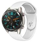 22mm For Huawei Watch GT2e GT2 46mm Monochrome Silicone Reverse Buckle Strap(White) - 1