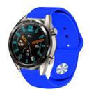 22mm For Huawei Watch GT2e GT2 46mm Monochrome Silicone Reverse Buckle Strap(sapphire) - 1