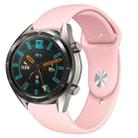 22mm For Huawei Watch GT2e GT2 46mm Monochrome Silicone Reverse Buckle Strap(Pink) - 1