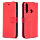 For Huawei P40 Lite E Crazy Horse Texture Horizontal Flip Leather Case with Holder & Card Slots & Wallet & Photo Frame(Red) - 1