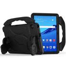 For Huawei MediaPad T5 10.1 inch EVA Children Falling Proof Flat Protective Shell With Thumb Bracket(Black) - 1