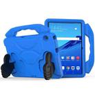 For Huawei MediaPad T5 10.1 inch EVA Children Falling Proof Flat Protective Shell With Thumb Bracket(Blue) - 1