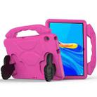 For Huawei MediaPad M6 10.8 inch EVA Children Falling Proof Flat Protective Shell With Thumb Bracket(RoseRed) - 1