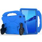 For Huawei MediaPad M5 10.8 inch EVA Children Falling Proof Flat Protective Shell With Thumb Bracket(Blue) - 1