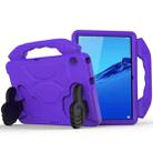 For Huawei MediaPad M5 10.8 inch EVA Children Falling Proof Flat Protective Shell With Thumb Bracket(Purple) - 1