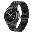 22mm For Huawei Watch GT2e GT2 46mm Seven Stainless Steel Watch Band(Black) - 1