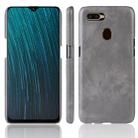 For Oppo A12 Shockproof Litchi Texture PC + PU Case(Gray) - 1