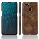 For Oppo A12 Shockproof Litchi Texture PC + PU Case(Brown) - 1