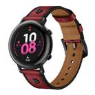 22mm For Huawei Watch GT2e / GT2 46mm Leather Watch Band(Dark red) - 1