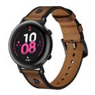 22mm For Huawei Watch GT2e / GT2 46mm Leather Watch Band(Red brown crazy horse) - 1