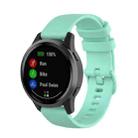 For Garmin Vivoactive 4 22mm Silicone Watch Band(Teal Green) - 1