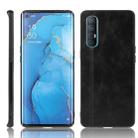 For Oppo Find X2 Neo Shockproof Sewing Cow Pattern Skin PC + PU + TPU Case(Black) - 1