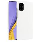 For Galaxy A71 5G Shockproof Crocodile Texture PC + PU Case(White) - 1