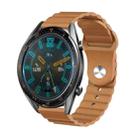 22mm For Huawei Watch GT2e / GT2 46mm Reverse Buckle Wave Silicone Watch Band(Brown) - 1